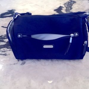 Baggallini Royal Blue Adjustable Shoulder Bag with 6 Zippered and 4 Open Pockets